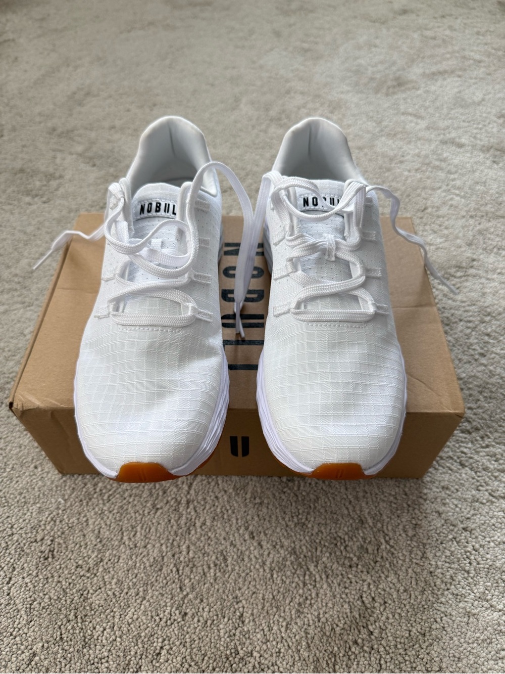 NOBULL White Training Sneakers with Gum Toe - BRAND NEW NEVER WORN